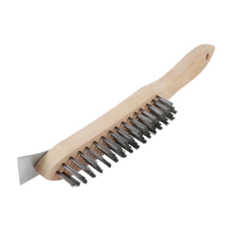Timco Scratch Brush with Scraper – Stainless Steel 4 Rows