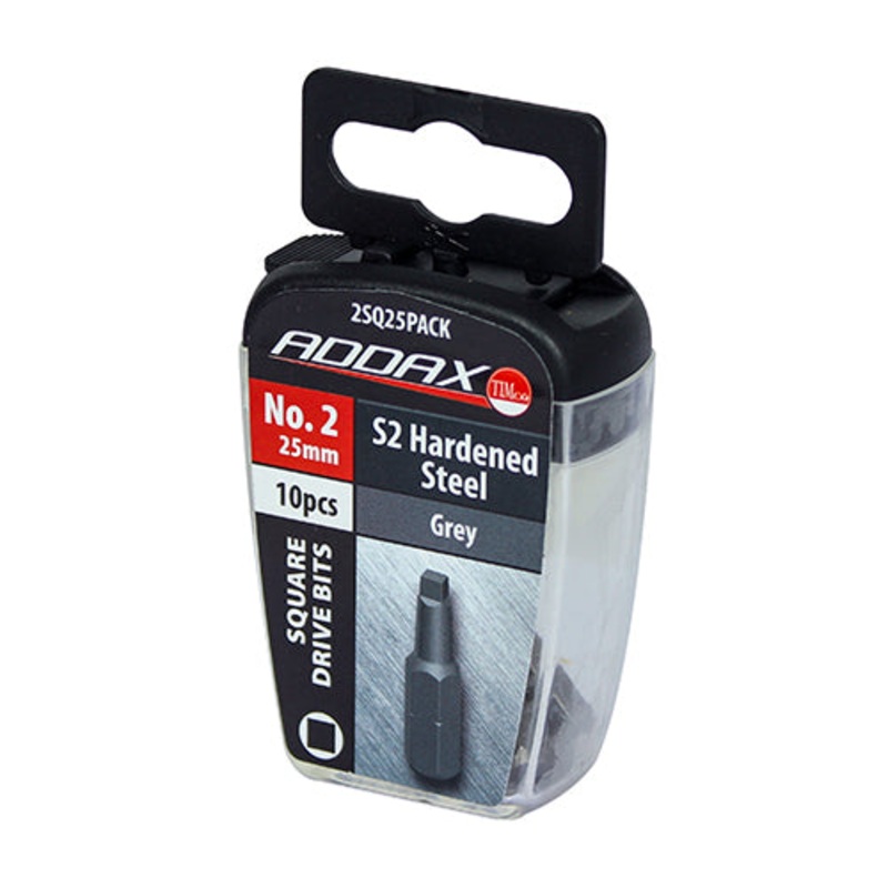 Timco S2 Driver Bits – SQ No.2 x 25 – 10 Pieces