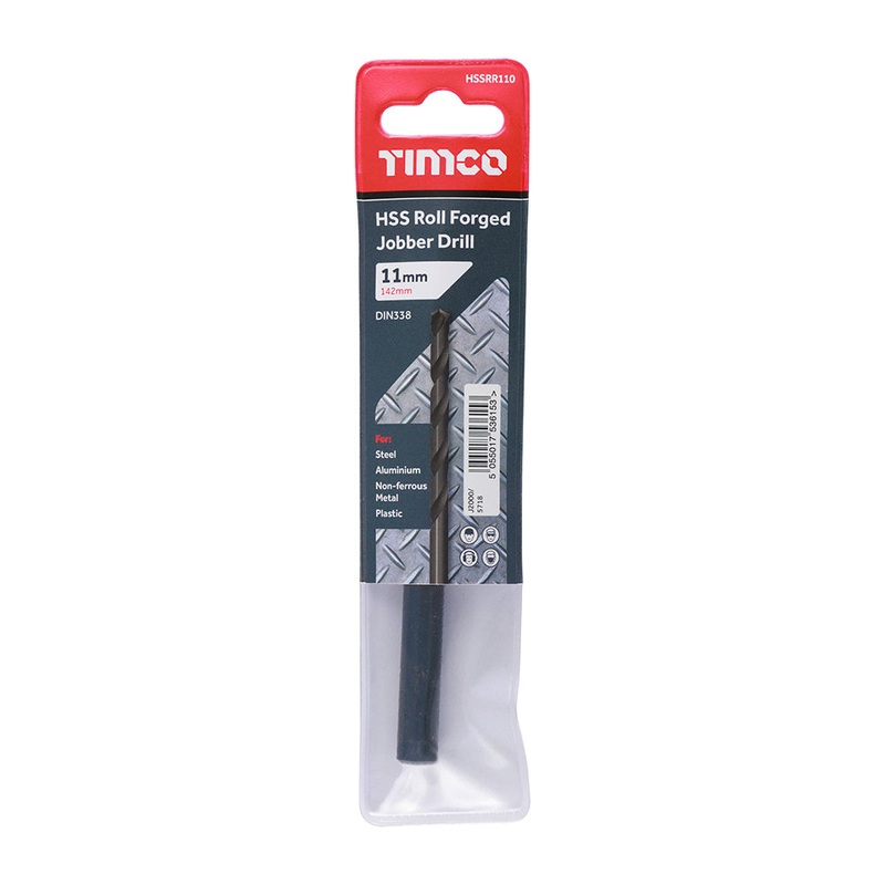 Timco Roll Forged Jobber Drills – HSS 11.0mm – 5 Pieces