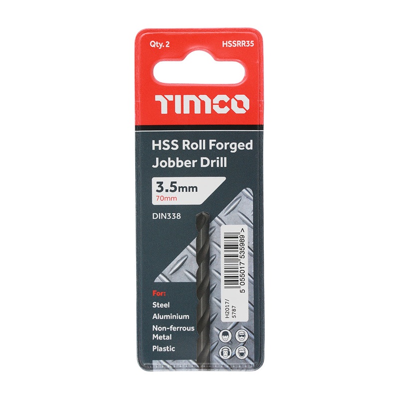 Timco Roll Forged Jobber Drills – HSS 3.5mm – 10 Pieces