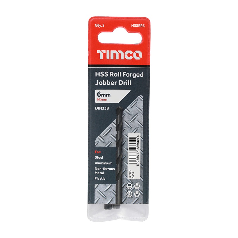 Timco Roll Forged Jobber Drills – HSS 6.0mm – 10 Pieces