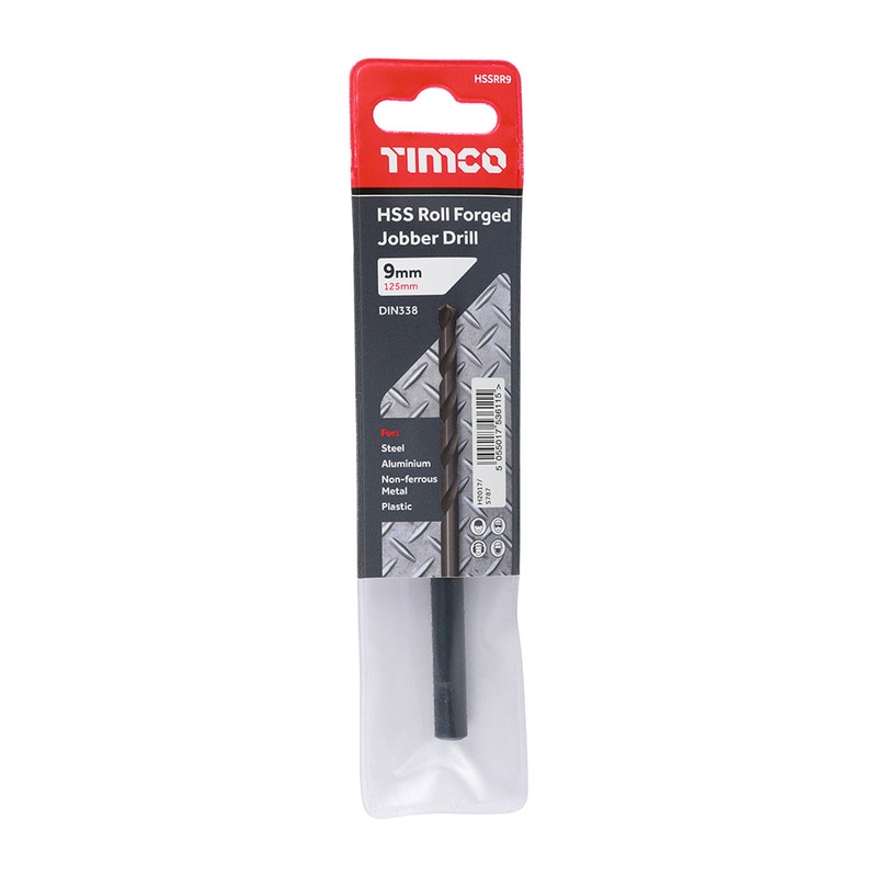 Timco Roll Forged Jobber Drills – HSS 9.0mm – 5 Pieces