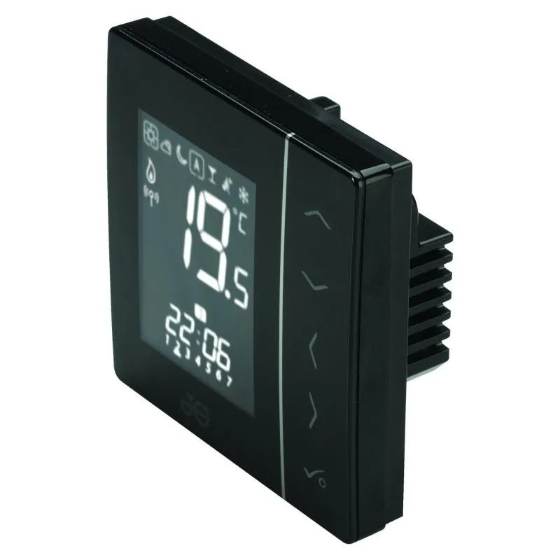 JG Aura Programmable Thermostat 230V – Black