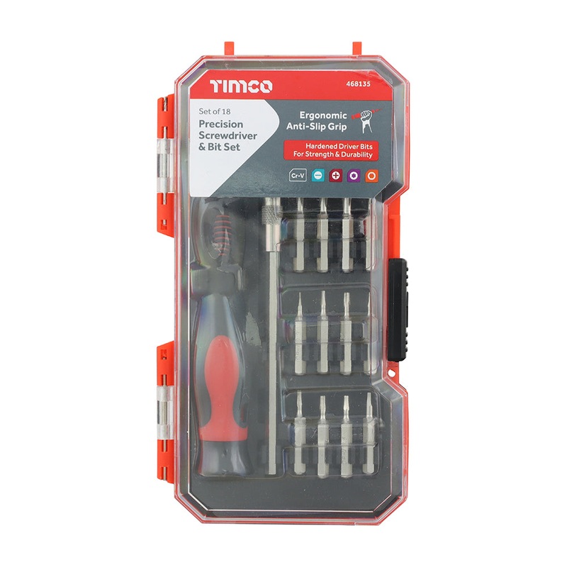 Timco Precision Screwdriver Bit Set 18 Pieces