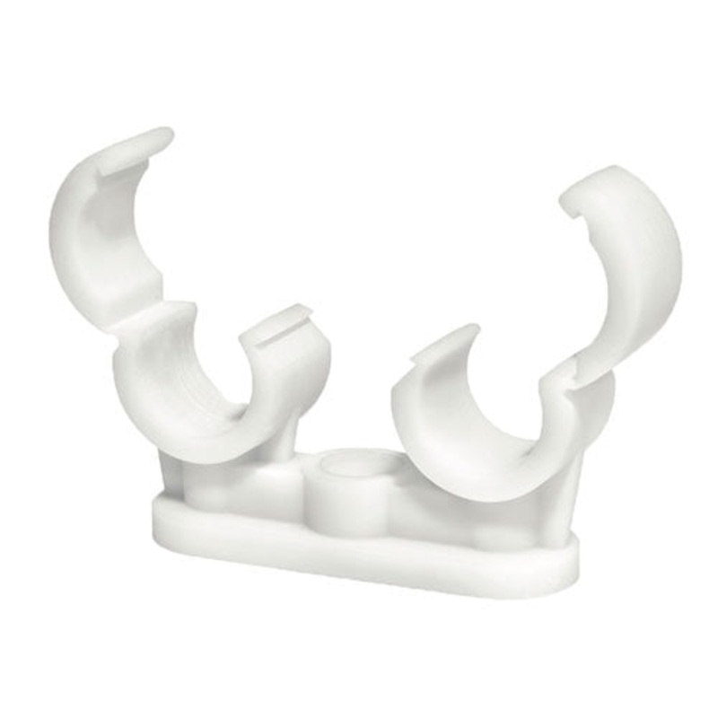 Timco Pipe Clips – Quick Lock – Double 15mm – 50 Pieces