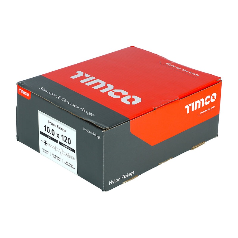 Timco Nylon Frame Fixing – PZ – Zinc 10.0 x 120 – 100 Pieces