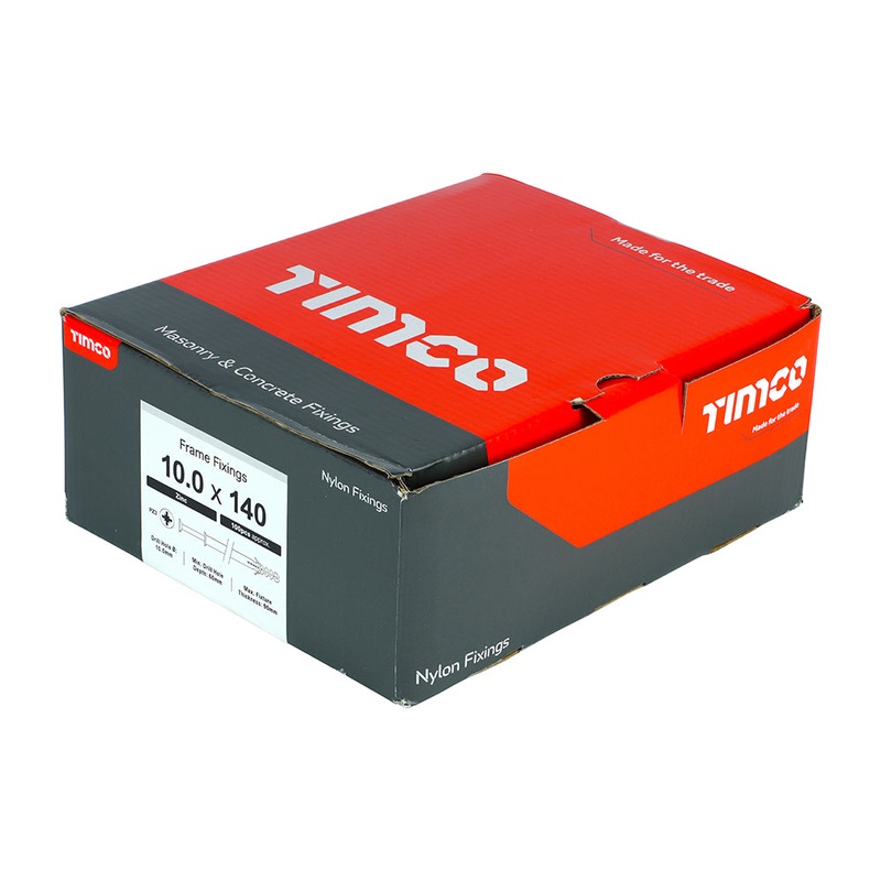 Timco Nylon Frame Fixing – PZ – Zinc 10.0 x 140 – 100 Pieces