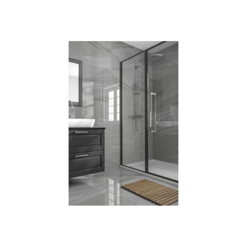 Delilah Dark Grey Polished Glazed Porcelain Wall And Floor Tile 300mm X 600mm X 9.5mm – Pack Of 6 – Covers 1.08m2