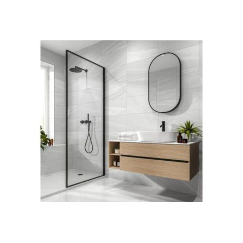 Delilah Light Grey Polished Glazed Porcelain Wall & Floor Tile 300mm X 600mm X 9.5mm – Pack Of 6 – Covers 1.08m2