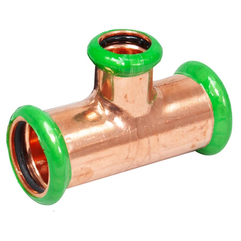 PressFit 22mm x 15mm x 22mm Reducing ‘T’ Fitting 5 Pack