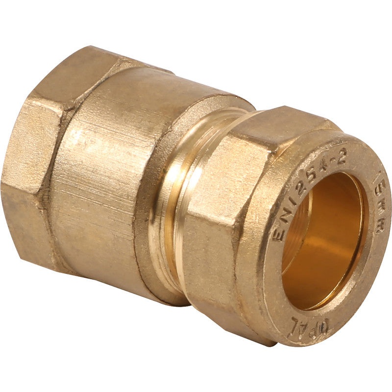 Compression Coupler 15mm x 1/2 Female Iron 5 Pack