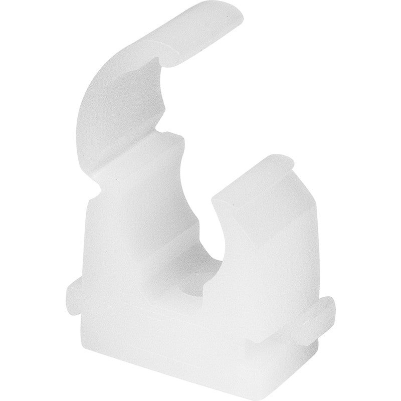 Single Hinged Pipe Clip 28mm – White