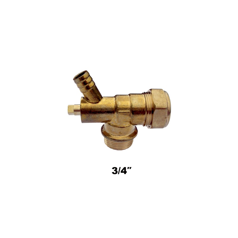 Compression Male Elbow & Drain Off 3/4” (8712)