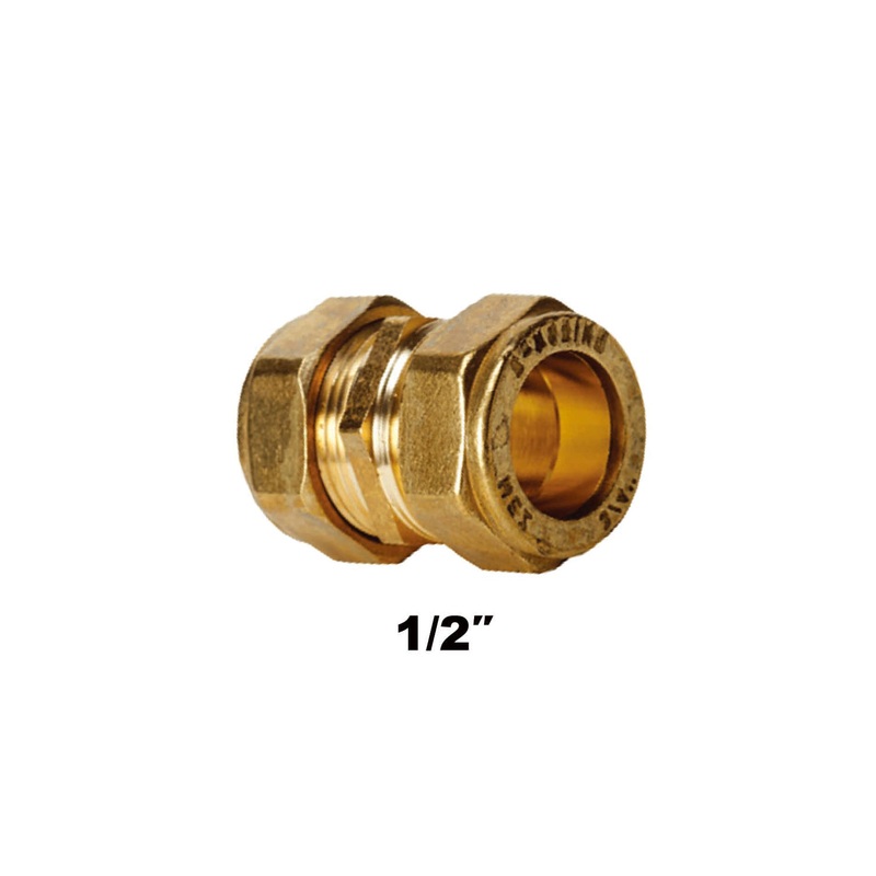 Straight Compression Coupler C X C 1/2” (3101)