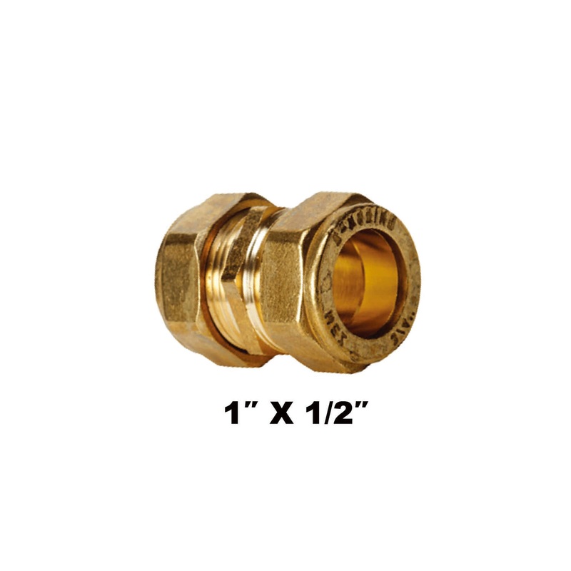 Straight Compression Coupler C X C 1” X 1/2” (31031)
