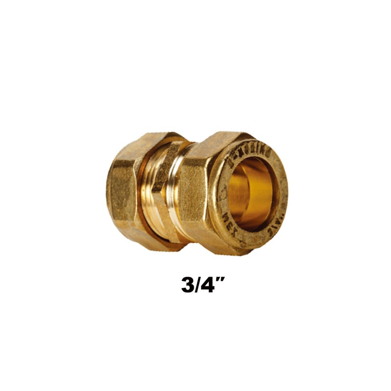 Straight Compression Coupler C X C 3/4” (3102)