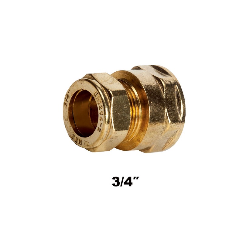 Straight Compression Coupler FI X C 3/4” (3122)