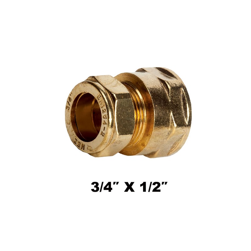 Straight Compression Coupler FI X C 3/4” X 1/2”(31221)