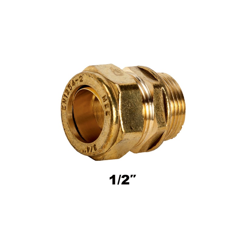 Straight Compression Coupler MI X C 1/2” (3111)
