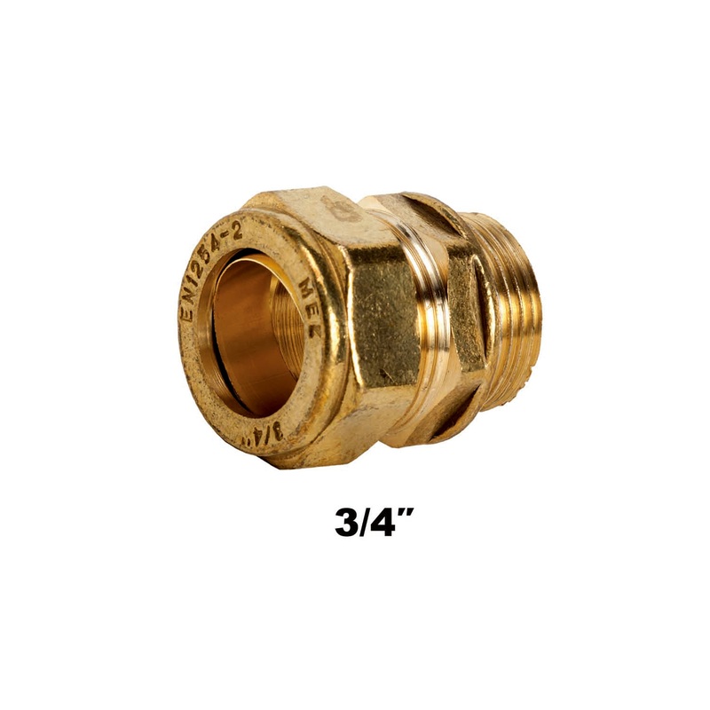 Straight Compression Coupler MI X C 3/4” (3112)
