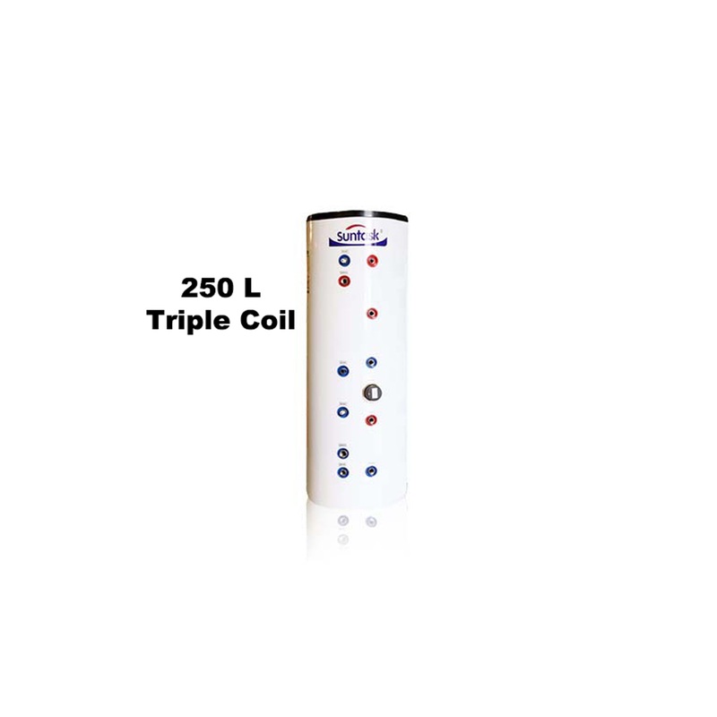Suntask Duplex Stainless Steel Cylinder 250 L Triple Coil