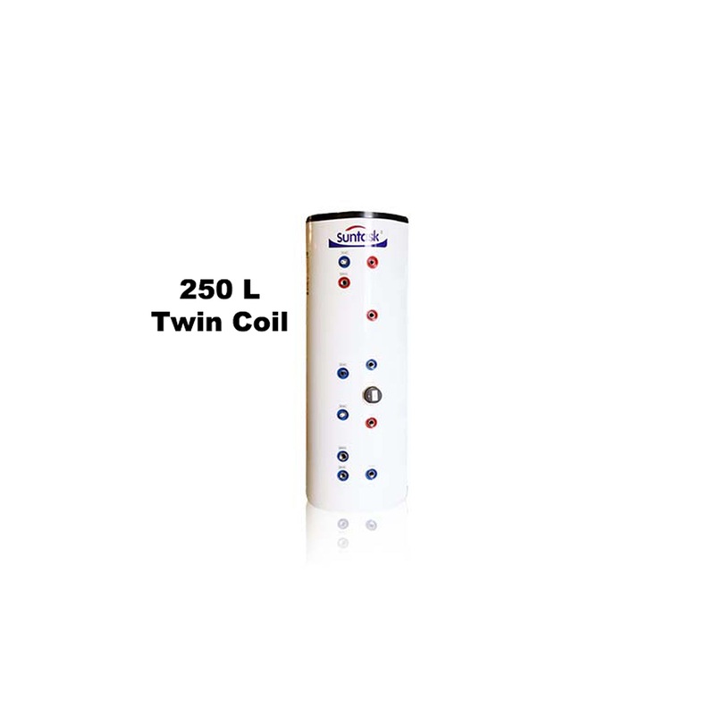 Suntask Duplex Stainless Steel Cylinder 250 L Twin Coil