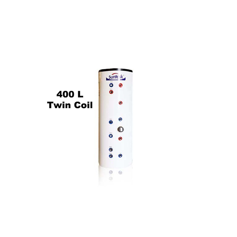 Suntask Duplex Stainless Steel Cylinder 400 L Twin Coil
