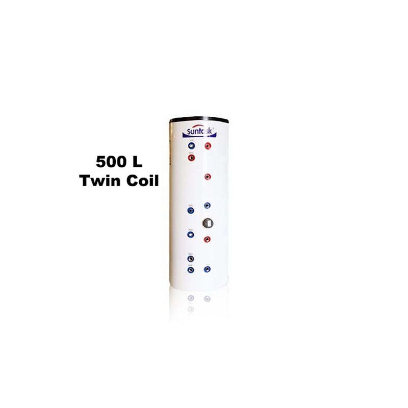 Suntask Duplex Stainless Steel Cylinder 500 L Twin Coil