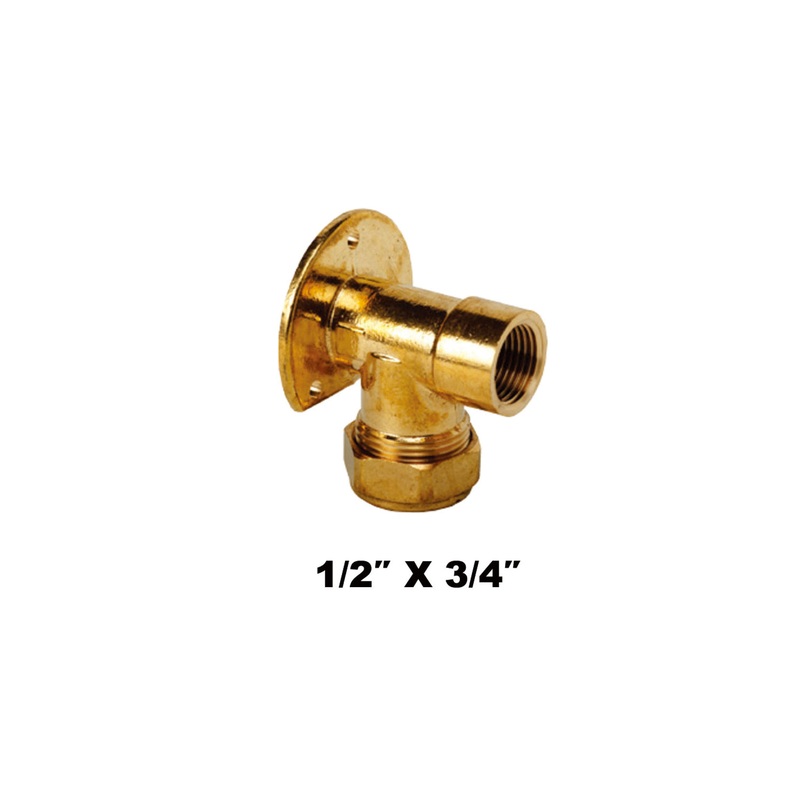 Compression Wall Plate Elbow FIxC 1/2”x 3/4”(321012)