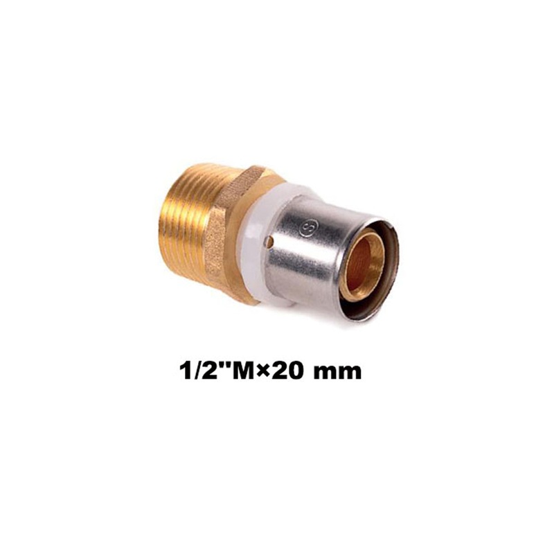 Straight Coupler M.I.xPipe 1/2”Mx20mm (11012)