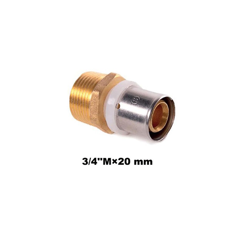 Straight Coupler M.I.xPipe 3/4”Mx20mm (11002)