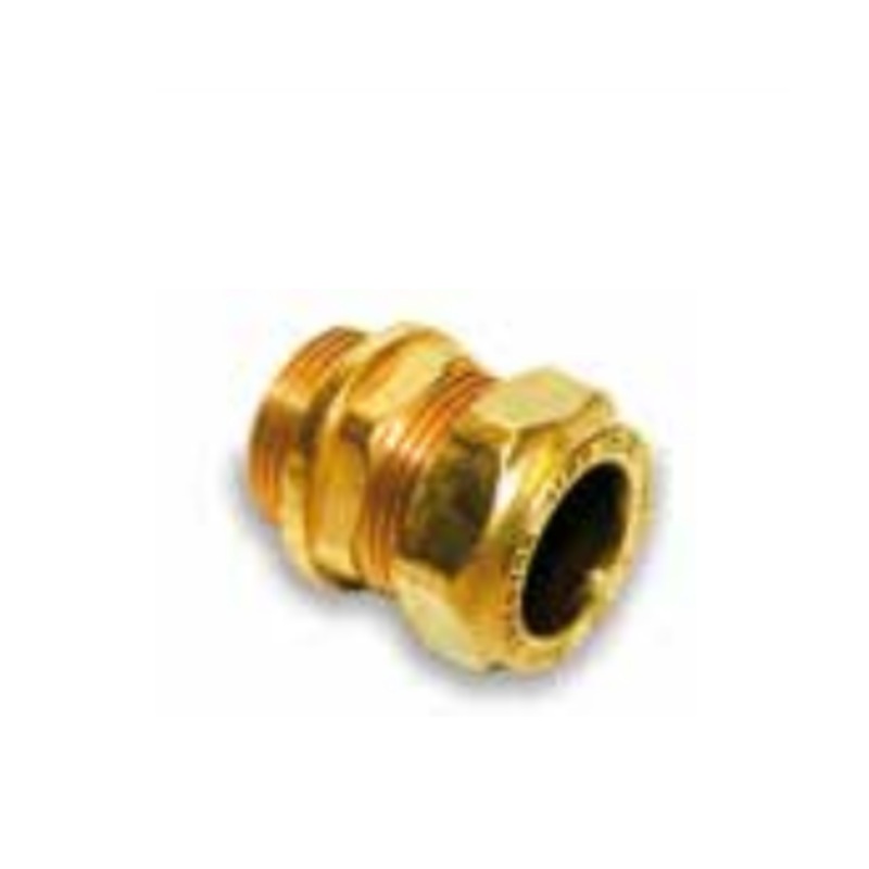 22mm compression straight with a  B.S.P. flat faced male end