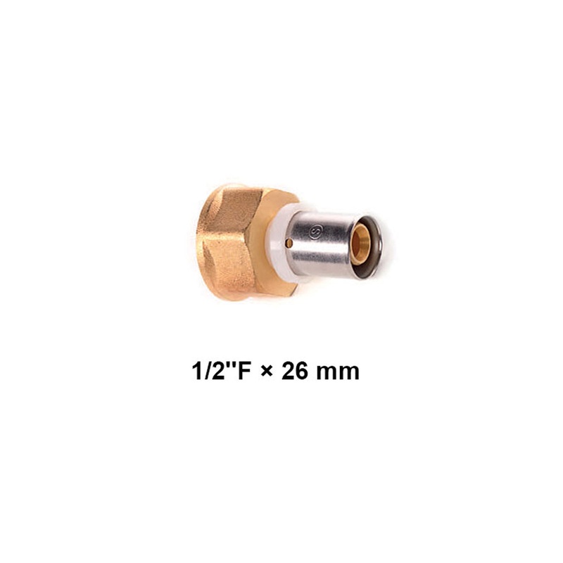 Straight Coupler F.I. X Pipe 1/2”Fx26 mm (12013)