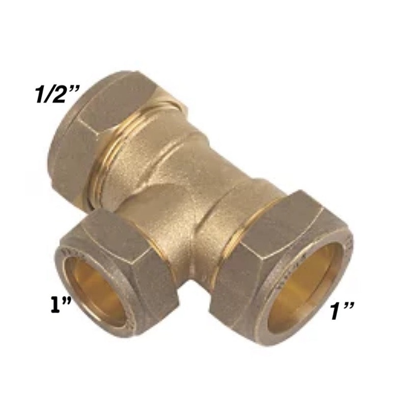 Compression Reducing Tees CxCxC 1”x1/2”x1”(318313)