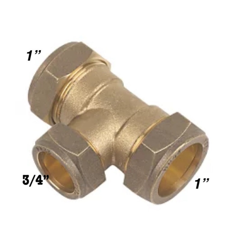Compression Reducing Tees CxCxC 1”x3/4”x1”(318332)