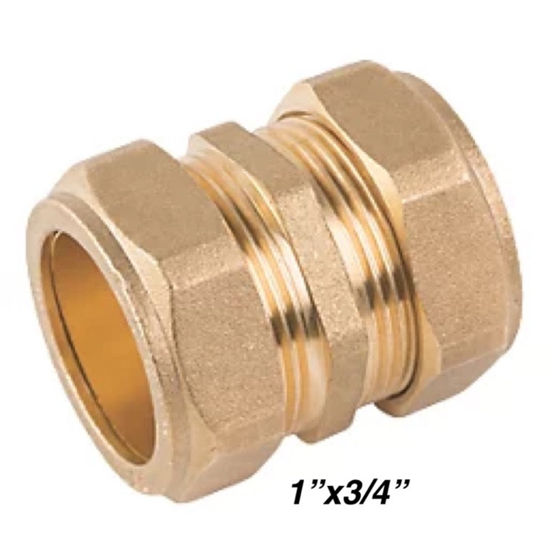 Straight Compression Coupler C X C 1”x3/4” (31032)