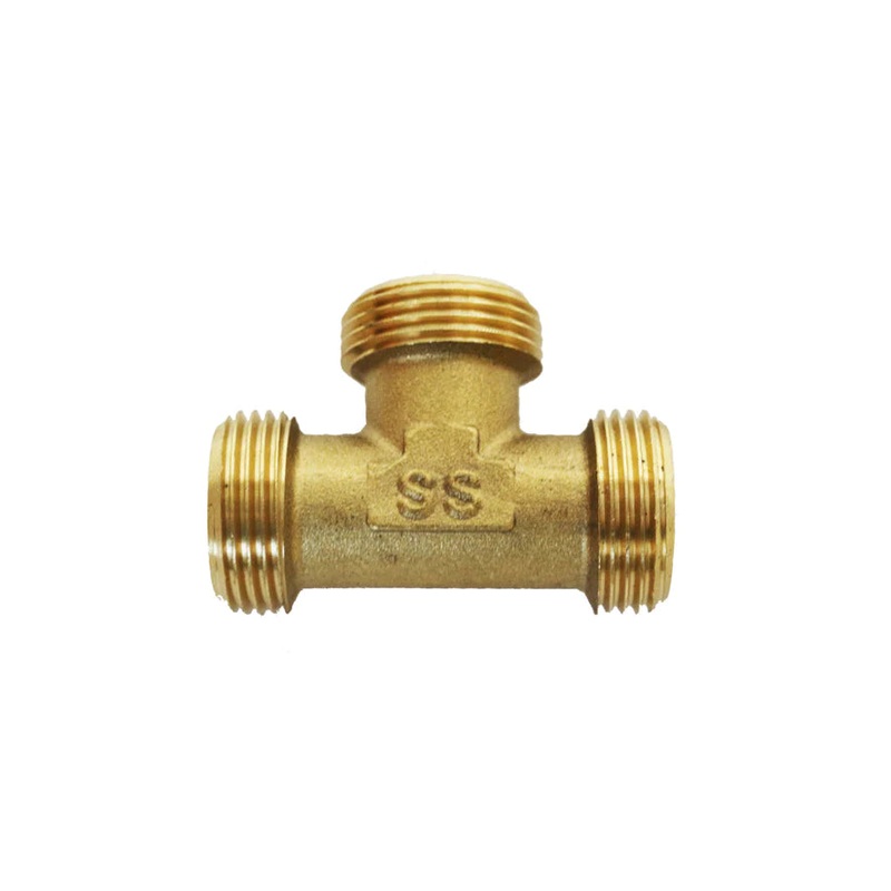 T Fitting Male Thread With Flat Seat For Flat Sealing 1/2”x1/2”x1/2”