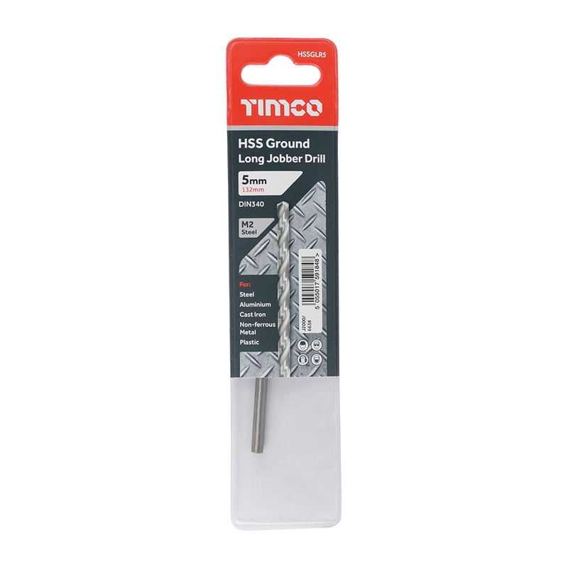 Timco Ground Long Jobber Drills – HSS M2 5.0mm