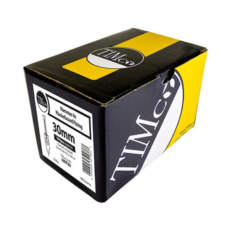 Timco Hammer-In Fixings – PZ – Yellow 4 x 30mm – 100 Pieces