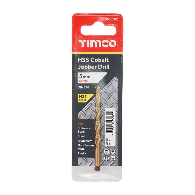 Timco Ground Jobber Drills – Cobalt M35 5.0mm
