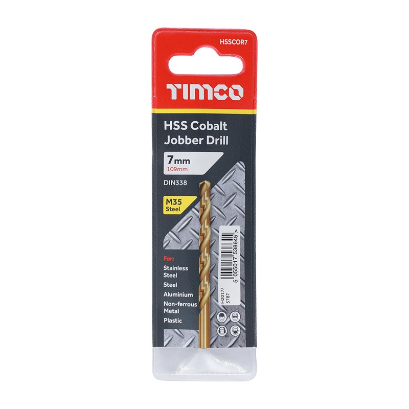 Timco Ground Jobber Drills – Cobalt M35 7.0mm