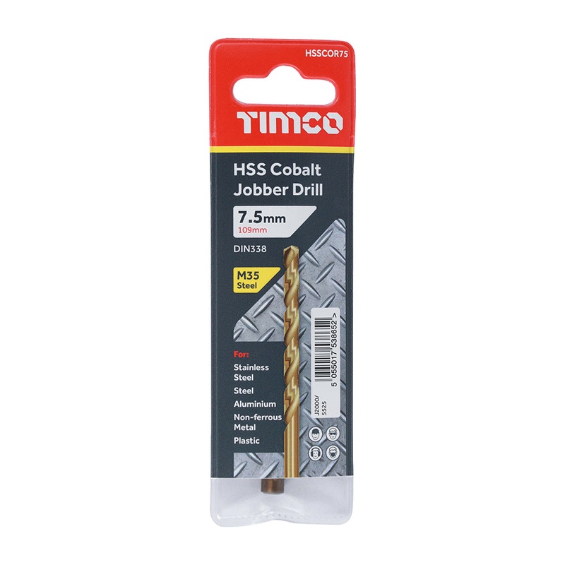 Timco Ground Jobber Drills – Cobalt M35 7.5mm