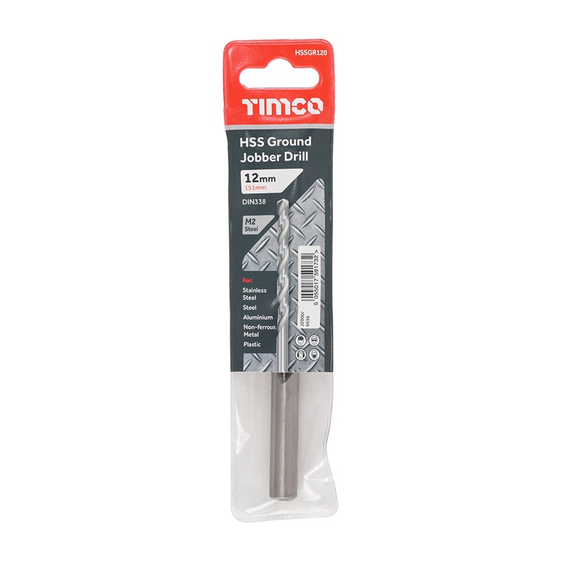Timco Ground Jobber Drills – HSS M2 12.0mm