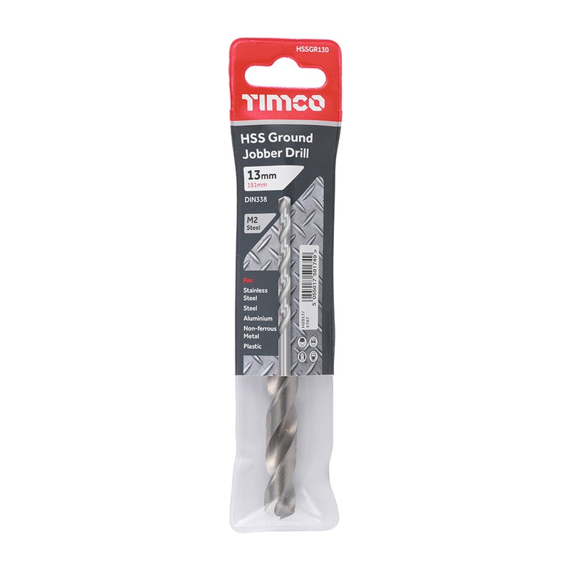 Timco Ground Jobber Drills – HSS M2 13.0mm