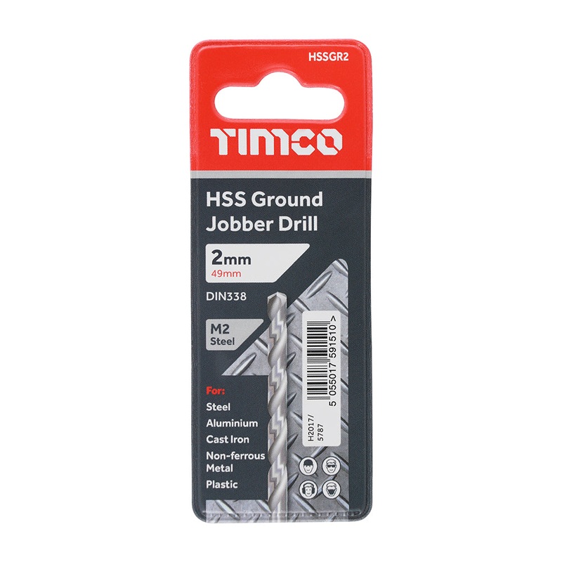 Timco Ground Jobber Drills – HSS M2 2.0mm