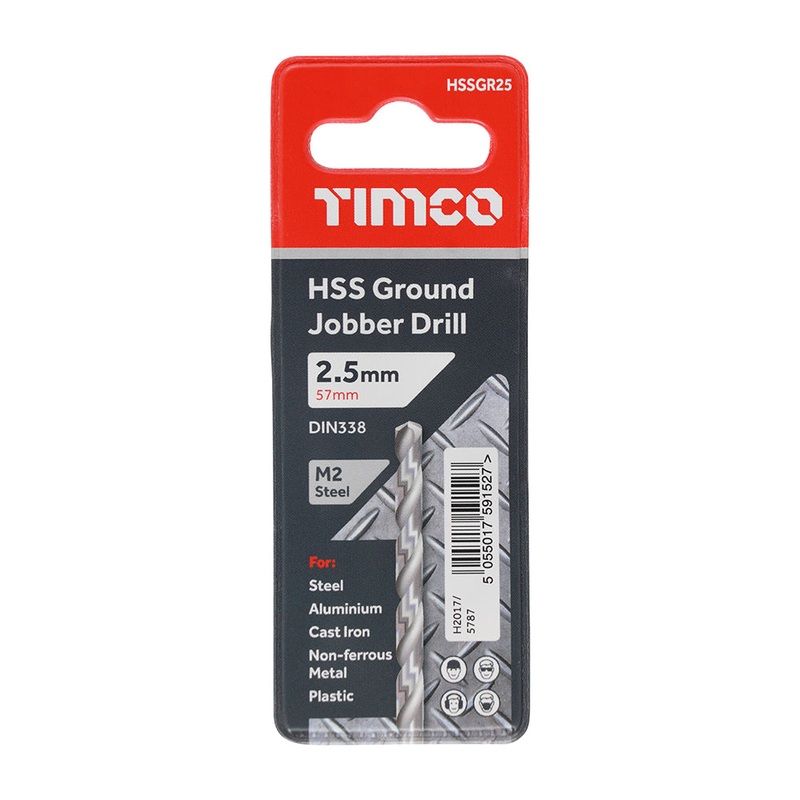 Timco Ground Jobber Drills – HSS M2 2.5mm