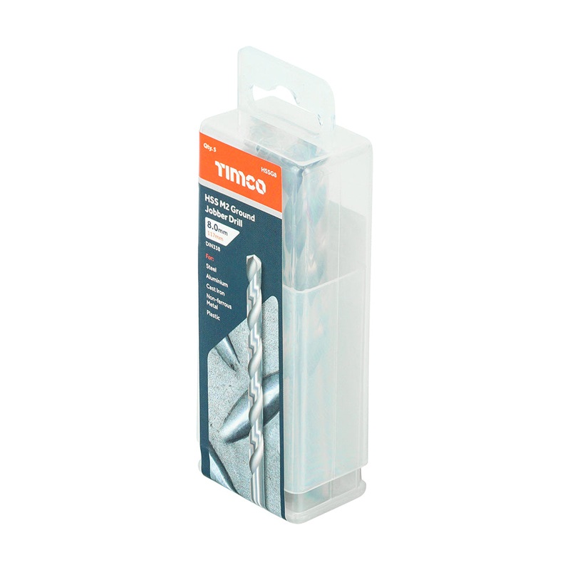 Timco Ground Jobber Drills – HSS M2 21/64 – 5 Pieces