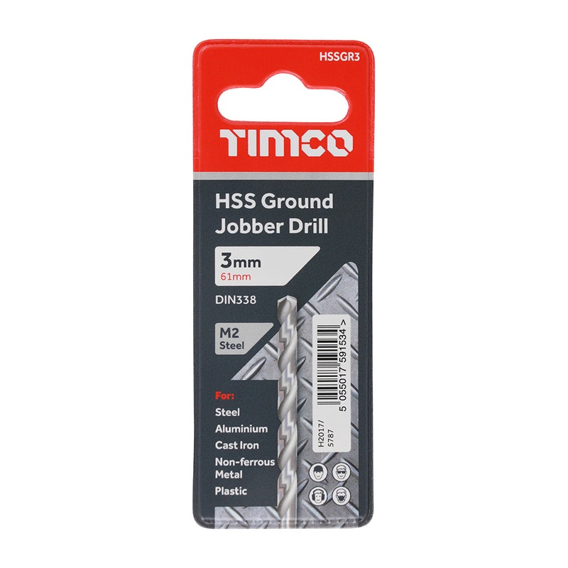 Timco Ground Jobber Drills – HSS M2 3.0mm