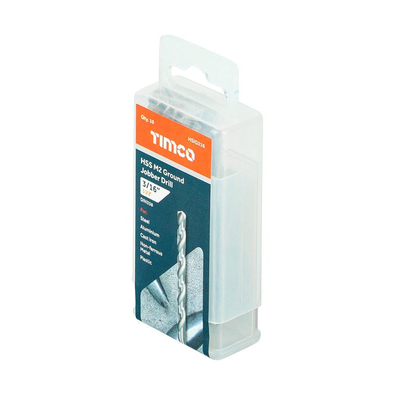 Timco Ground Jobber Drills – HSS M2 3/16 – 10 Pieces