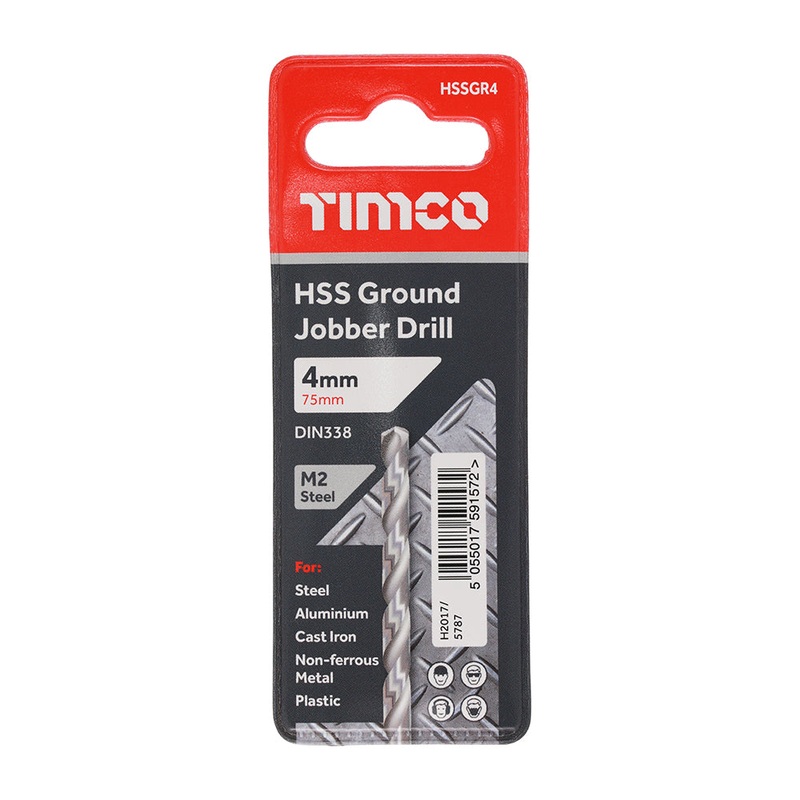 Timco Ground Jobber Drills – HSS M2 4.0mm